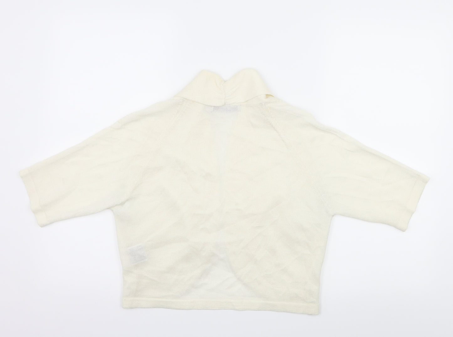 Isle Womens Ivory  Knit Shrug Jumper Size 10