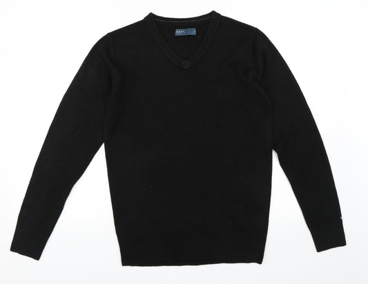 Front view of Matalan men’s black jumper, size S