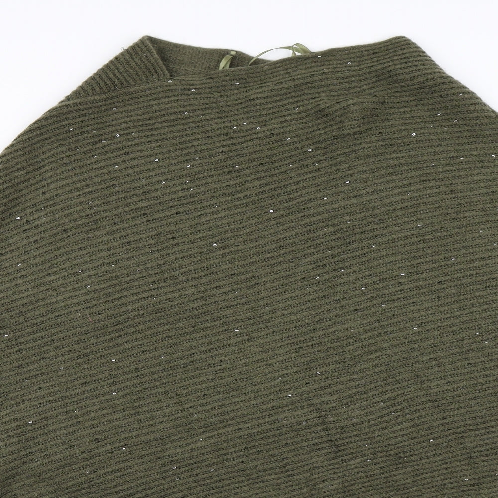 F&F Womens Green   Cape Jumper One Size  - Poncho
