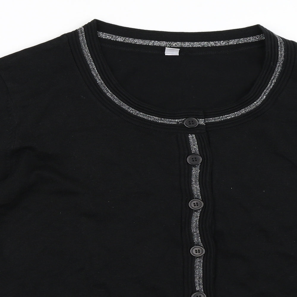 Preworn Womens Black   Cardigan Jumper Size 20