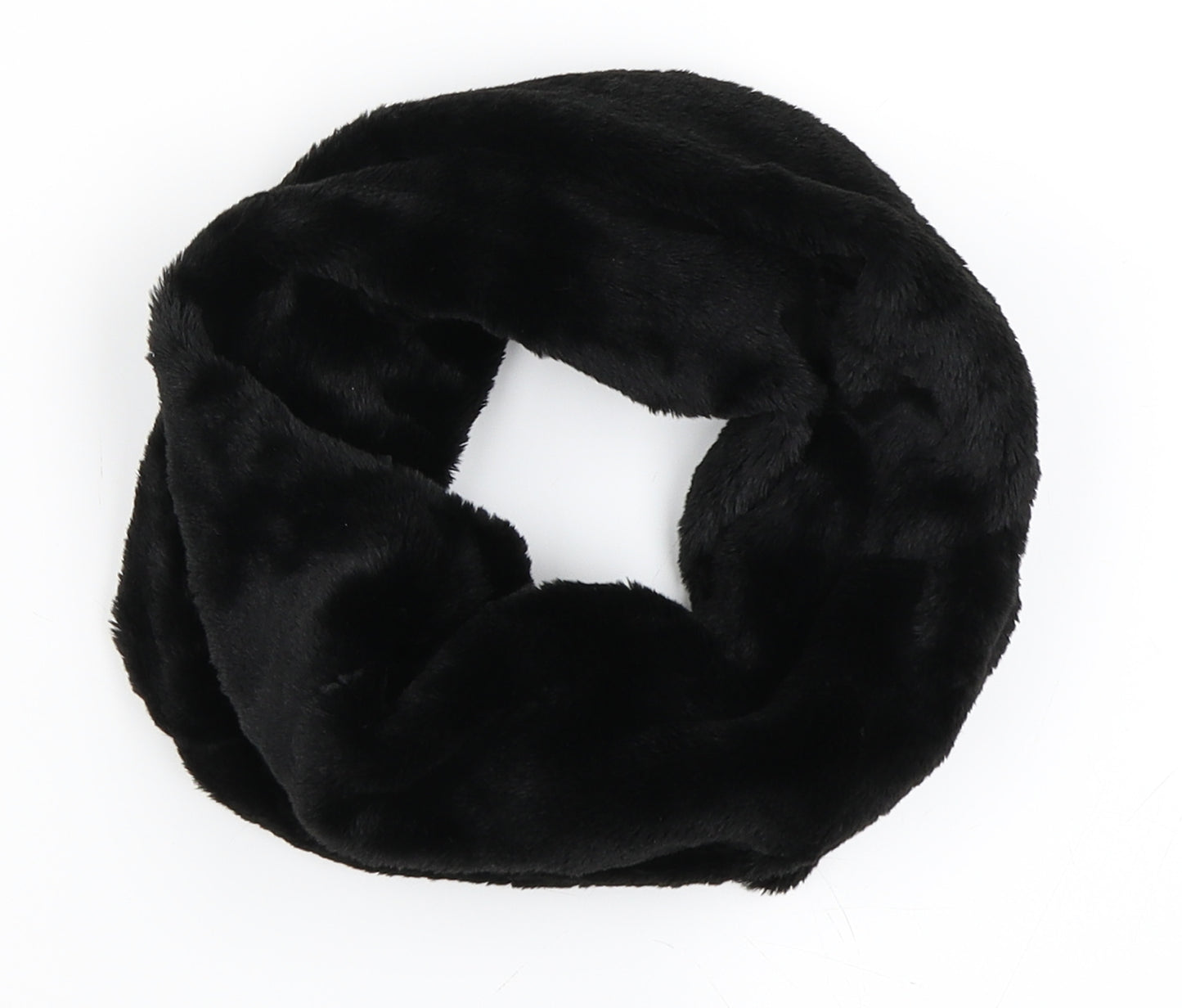 Preworn Womens Black    Scarf   - Faux Fur Snood
