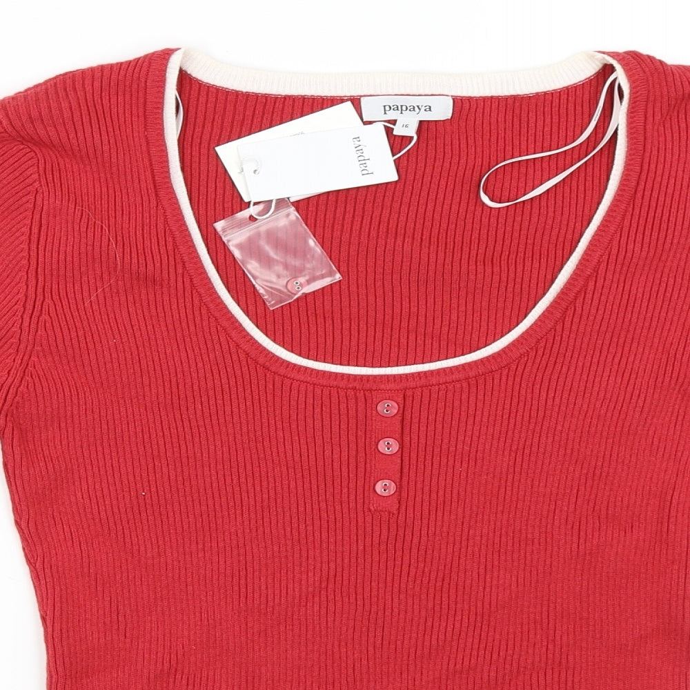 Papaya Womens Pink   Pullover Jumper Size 16