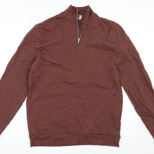 ASOS Womens Brown   Henley Sweatshirt Size S