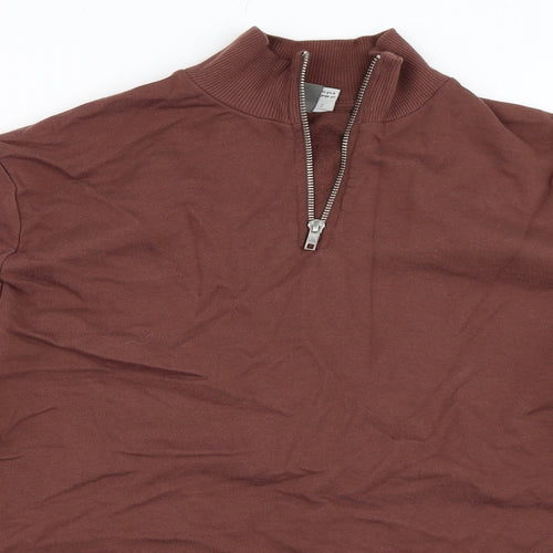 ASOS Womens Brown   Henley Sweatshirt Size S