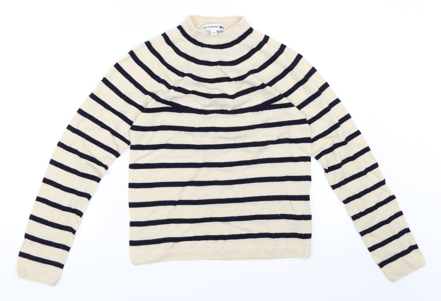 Preworn Womens Beige Striped  Pullover Jumper Size S