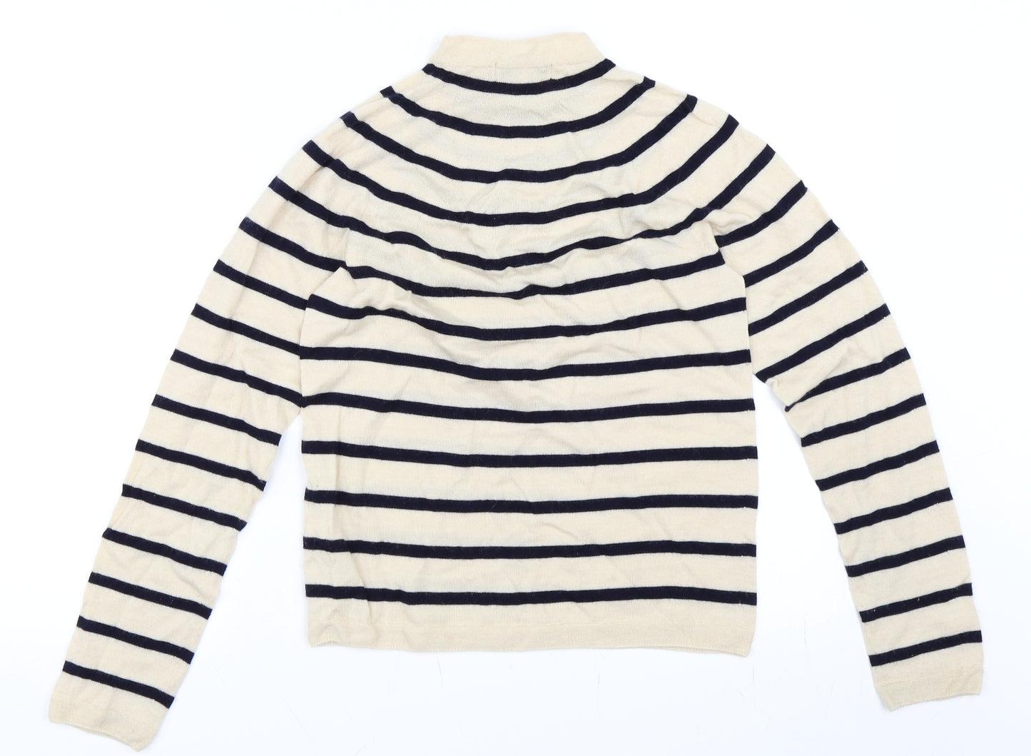 Preworn Womens Beige Striped  Pullover Jumper Size S