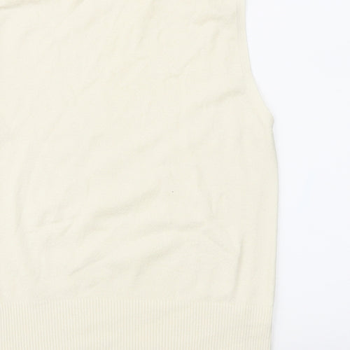 AMARANTO Womens Ivory  Knit Pullover Jumper Size 14