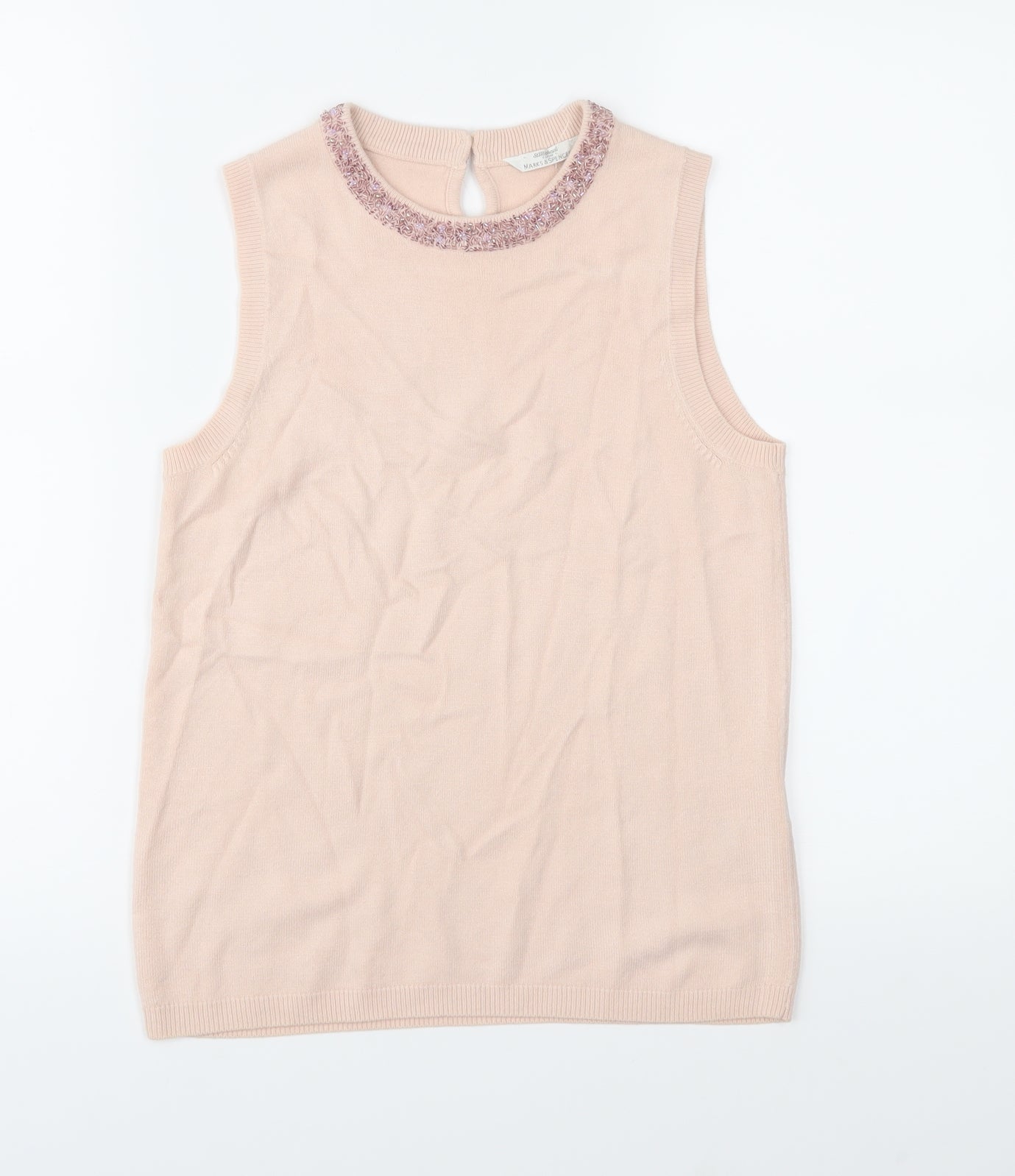 Marks and Spencer Womens Pink  Knit Pullover Jumper Size 10