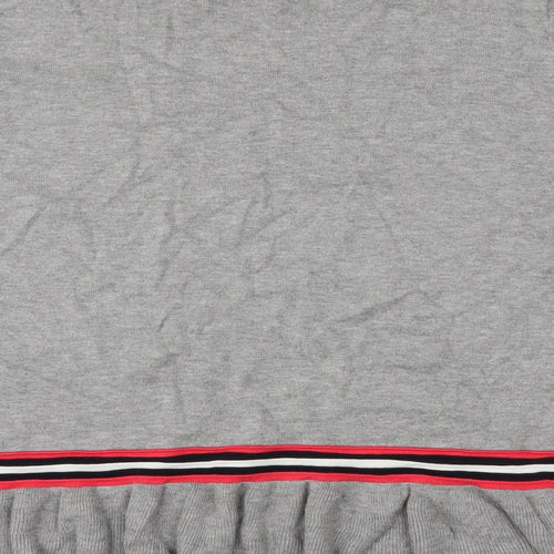 TU Womens Grey Striped Knit Pullover Jumper Size 14