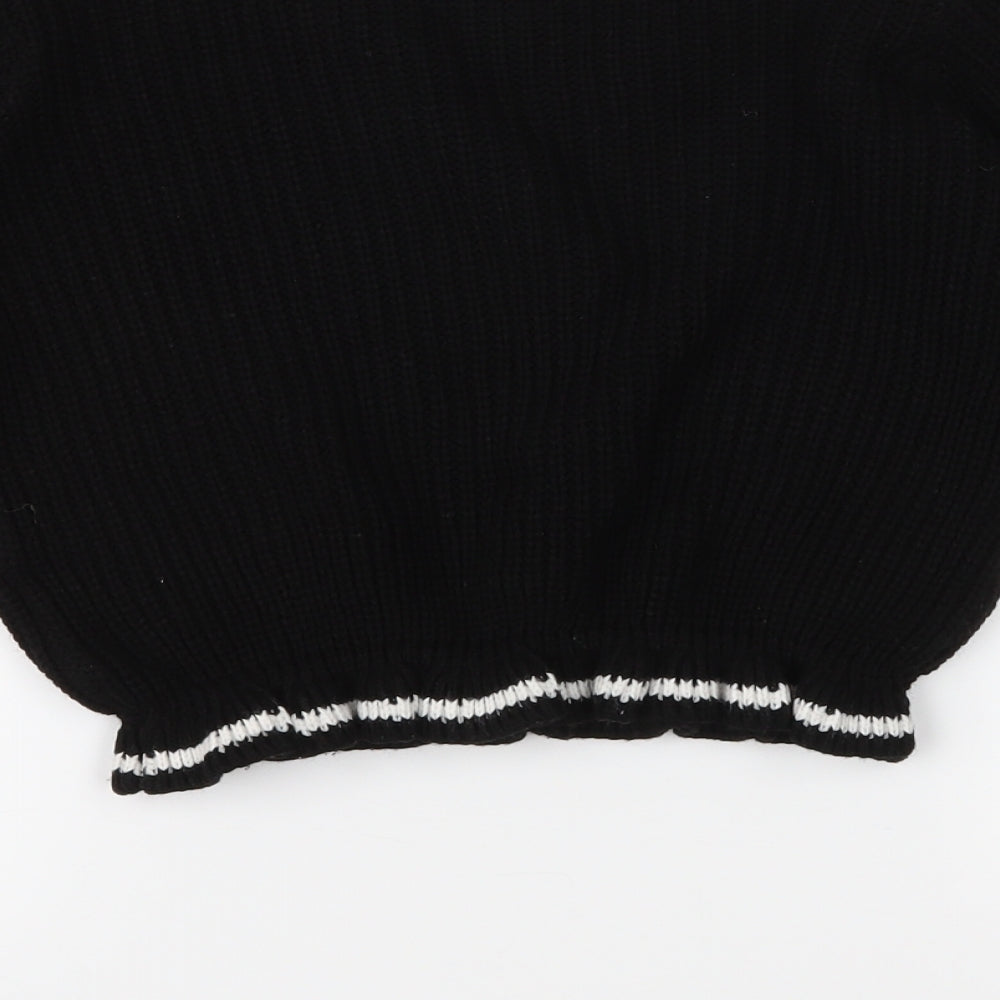 Select Girls Black  Knit Pullover Jumper Size 12-13 Years