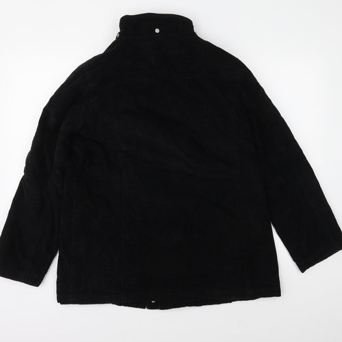 Maine Womens Black  Corduroy Jacket Coat Size 14