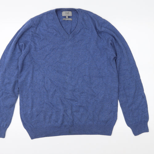 Marks and Spencer Mens Blue  Knit Pullover Jumper Size M
