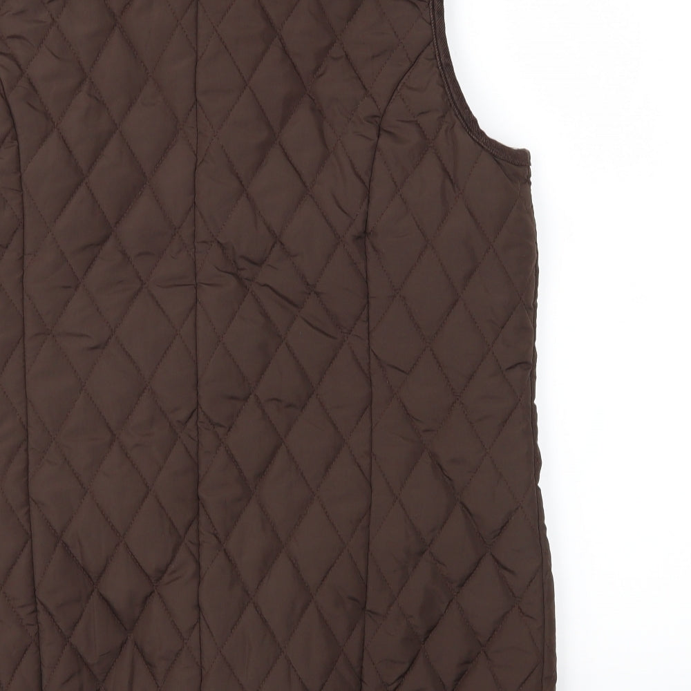 Epilogue Womens Brown   Quilted Waistcoat Size 14