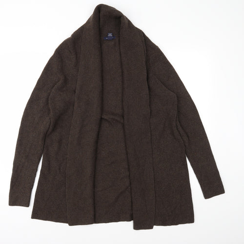 Lands' End Womens Brown  Knit Cardigan Jumper Size L