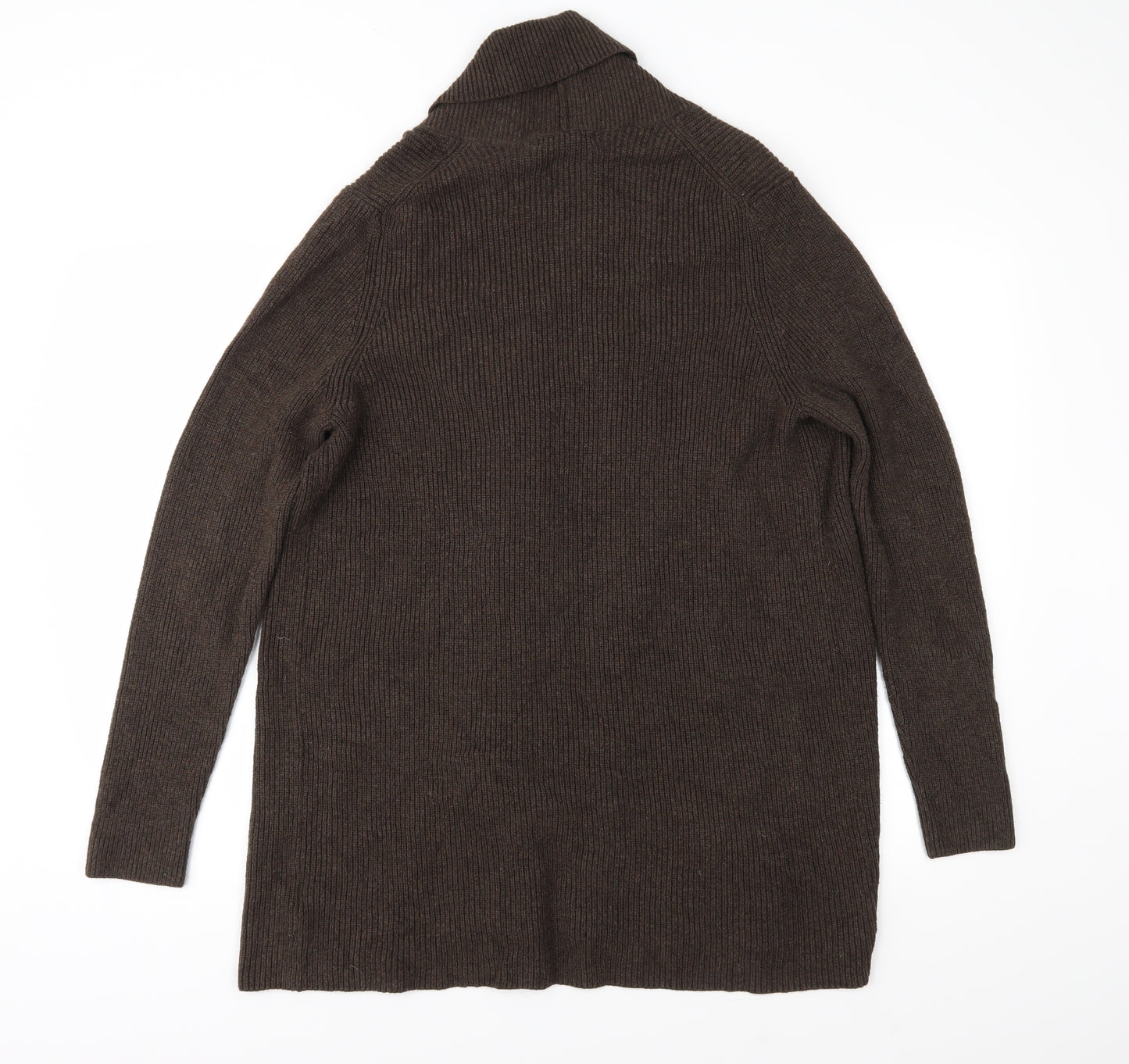 Lands' End Womens Brown  Knit Cardigan Jumper Size L