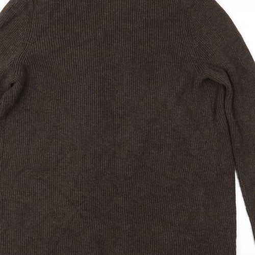 Lands' End Womens Brown  Knit Cardigan Jumper Size L