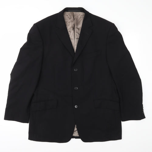 Preworn Mens Black   Jacket Suit Jacket Size 42