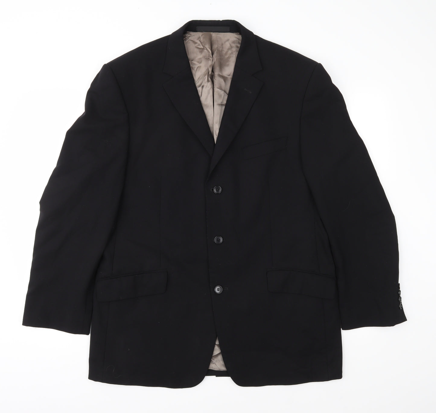 Preworn Mens Black   Jacket Suit Jacket Size 42