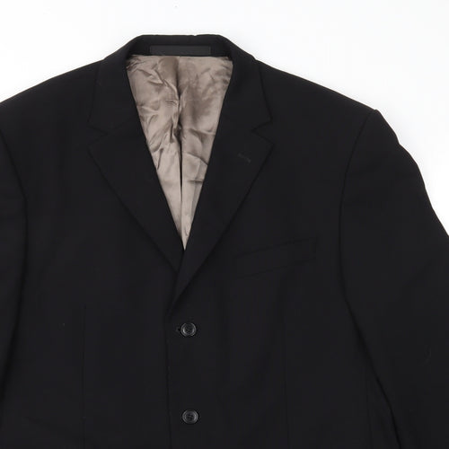 Preworn Mens Black   Jacket Suit Jacket Size 42