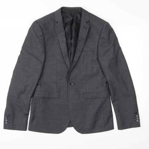 Burton Mens Grey   Jacket Suit Jacket Size 36