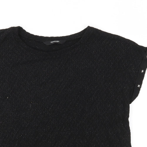 George Girls Black  Knit Pullover Jumper Size 8-9 Years