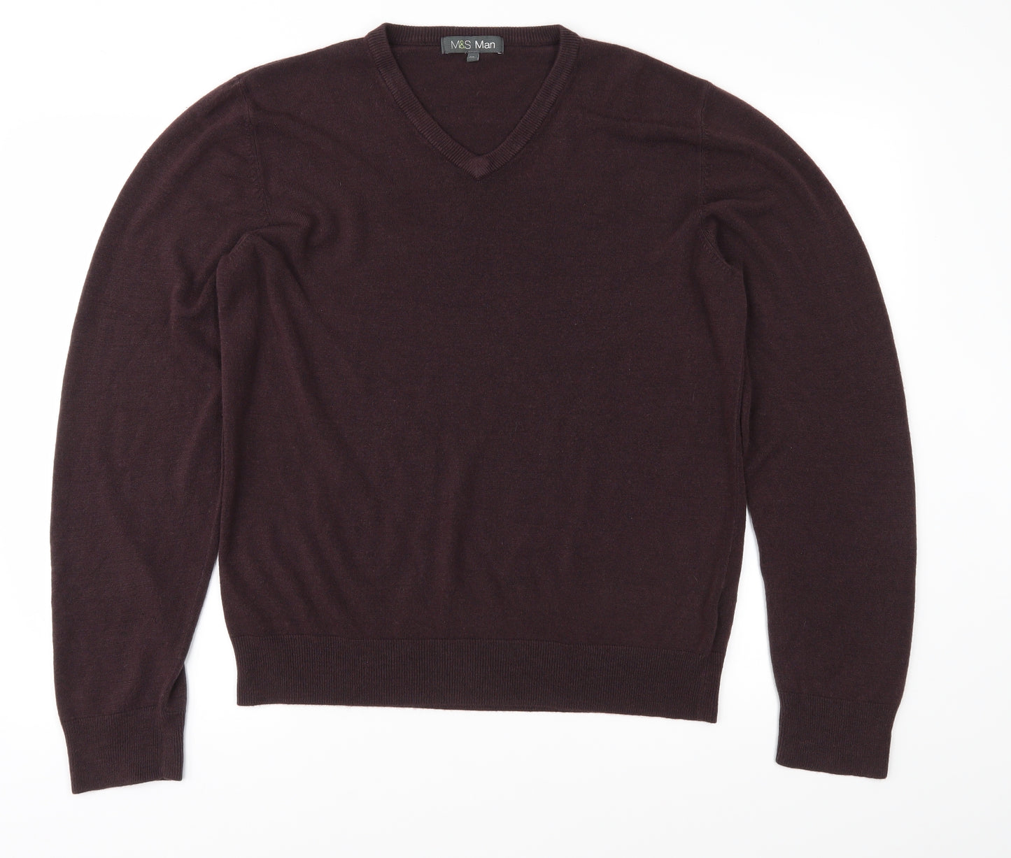 Marks and Spencer Mens Purple  Knit Pullover Jumper Size XL