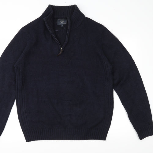 Atlantic Bay Mens Blue  Knit Pullover Jumper Size M