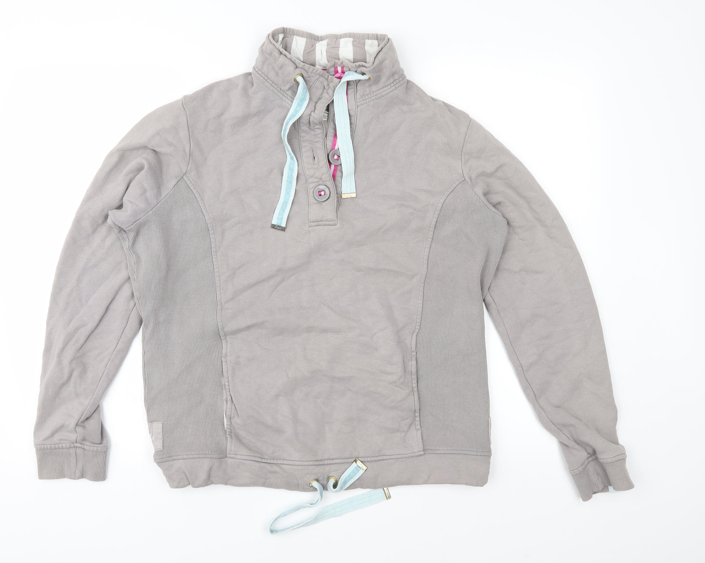 Joules Womens Grey  Jersey Pullover Sweatshirt Size 14
