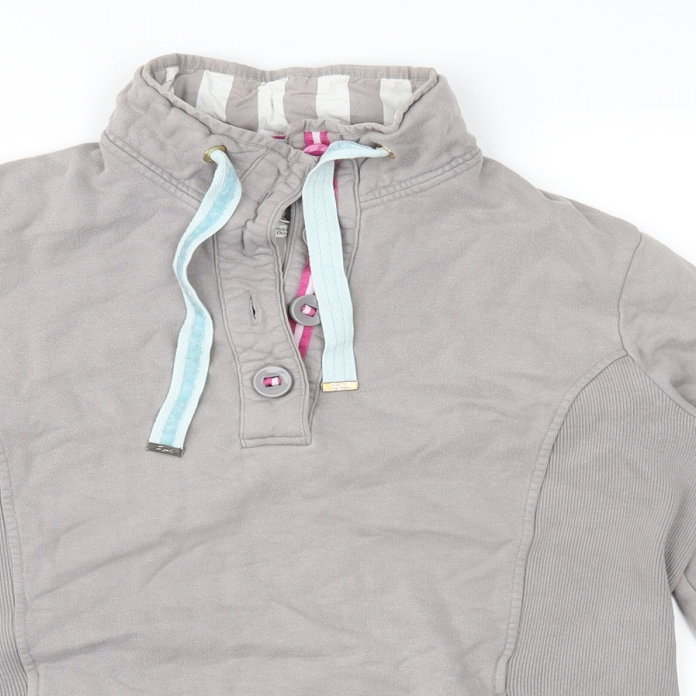 Joules Womens Grey  Jersey Pullover Sweatshirt Size 14
