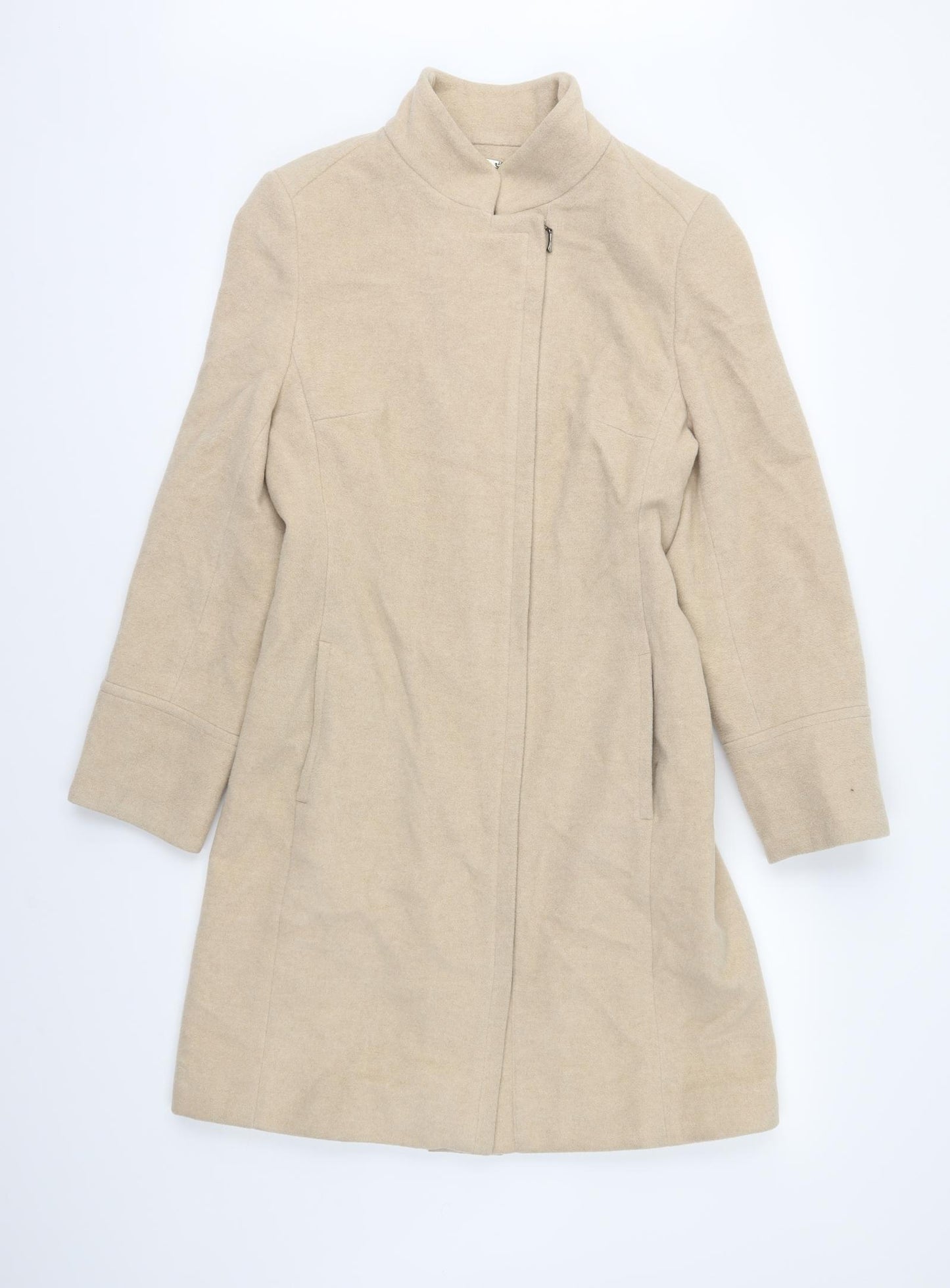 NEXT Womens Beige   Overcoat Coat Size 12