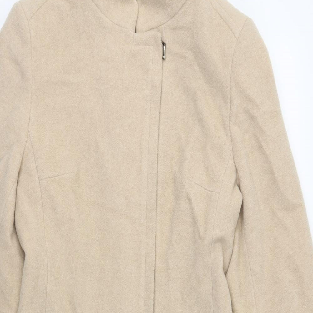 NEXT Womens Beige   Overcoat Coat Size 12