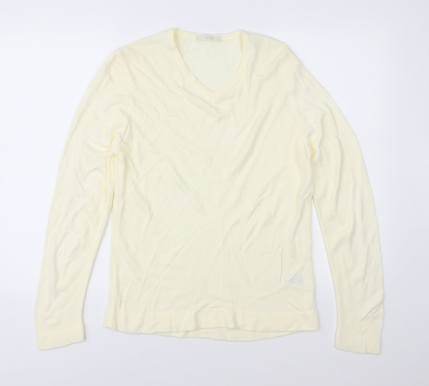 Marks and Spencer Womens Ivory  Knit Pullover Jumper Size 16