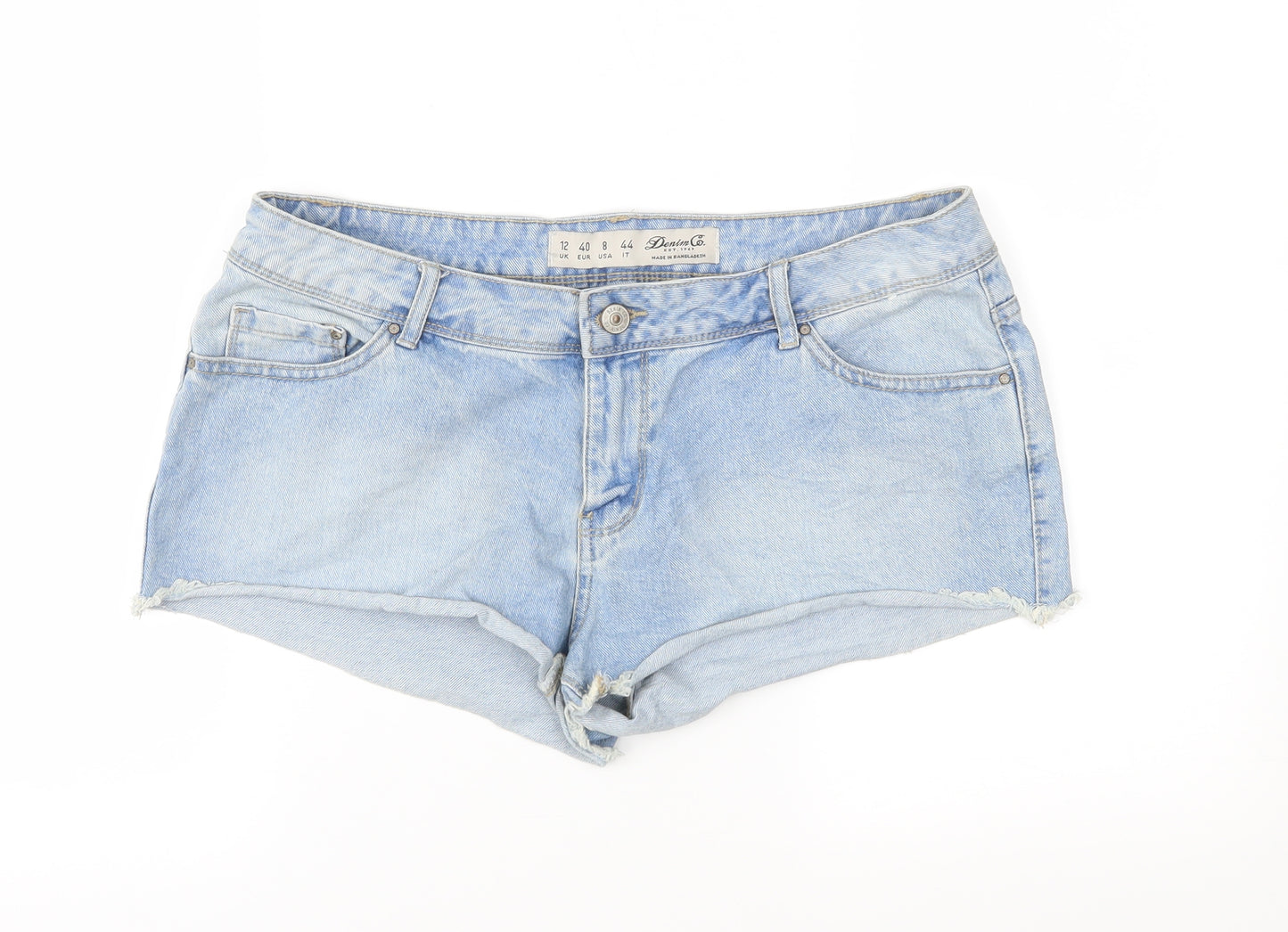 Denim & Co. Womens Blue  Denim Cut-Off Shorts Size 12