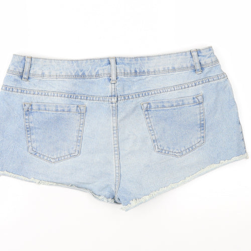 Denim & Co. Womens Blue  Denim Cut-Off Shorts Size 12