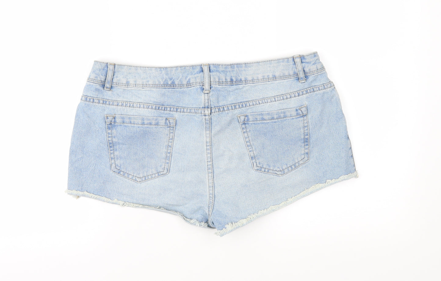 Denim & Co. Womens Blue  Denim Cut-Off Shorts Size 12