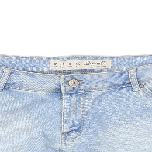 Denim & Co. Womens Blue  Denim Cut-Off Shorts Size 12