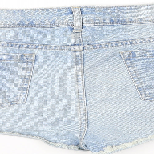 Denim & Co. Womens Blue  Denim Cut-Off Shorts Size 12