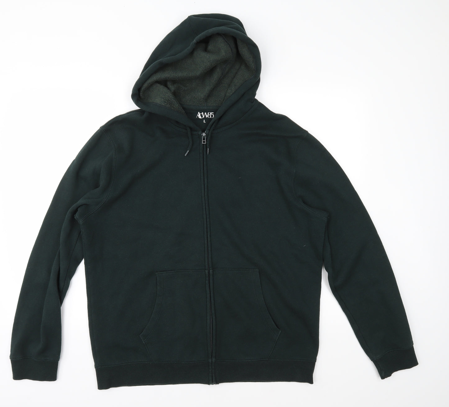 Matalan Mens Green  Jersey Full Zip Hoodie Size L
