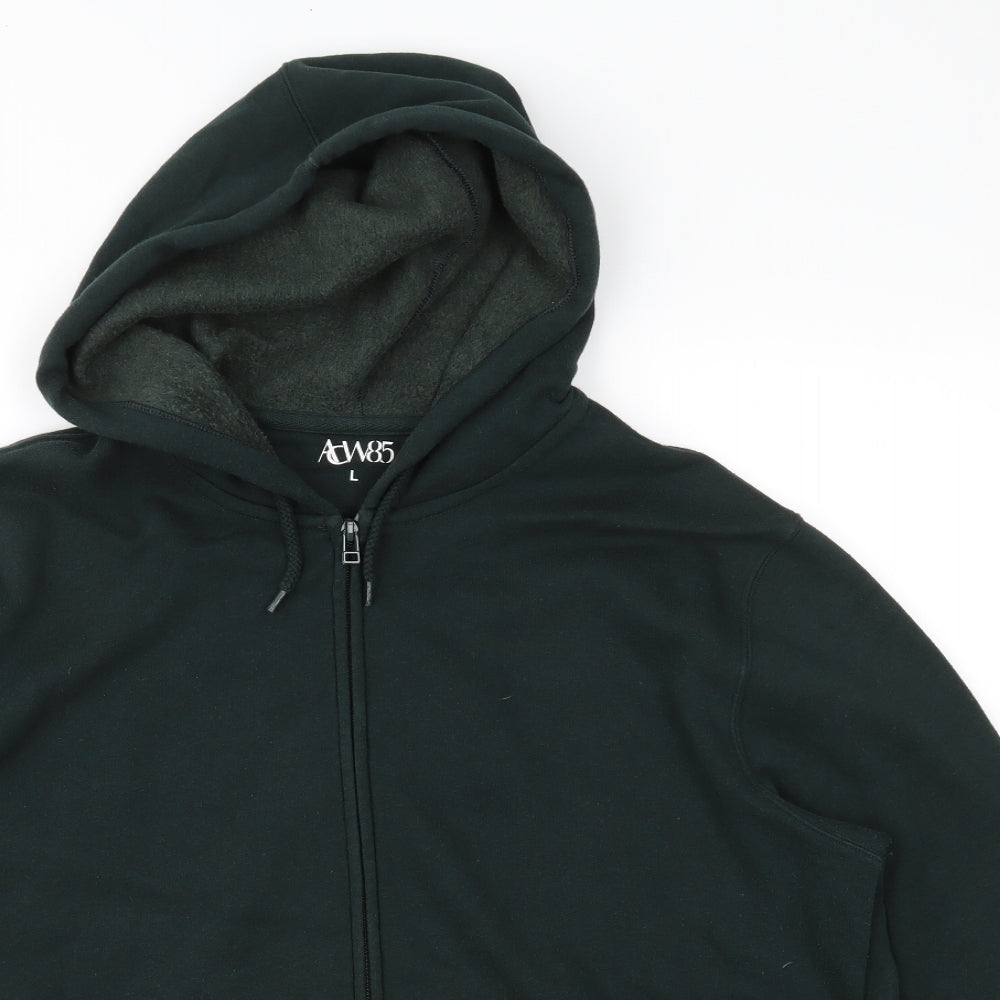 Matalan Mens Green  Jersey Full Zip Hoodie Size L