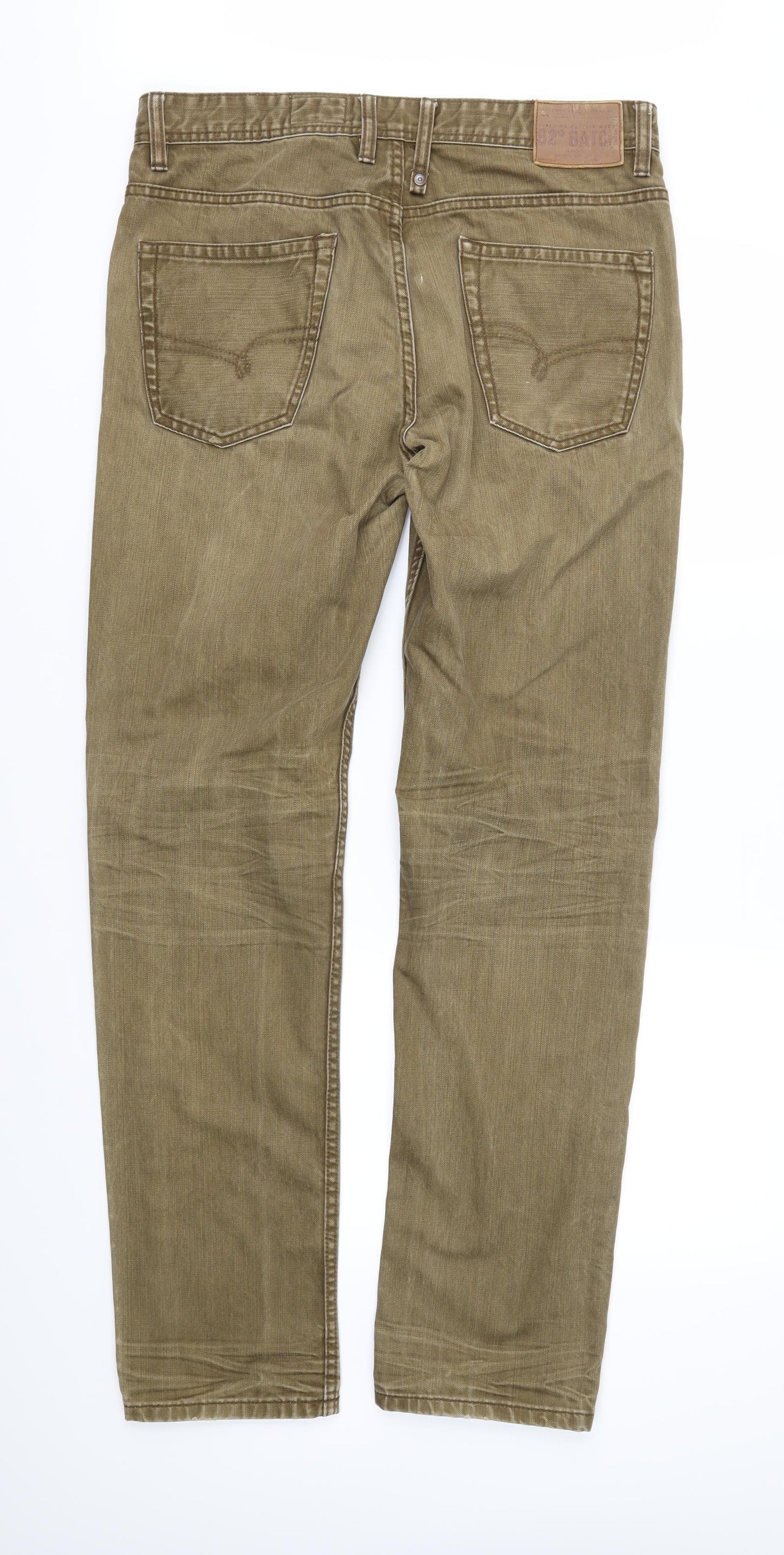 NEXT Mens Brown  Denim Straight Jeans Size 32 in L32 in