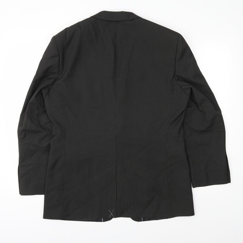 BHS Mens Black Striped  Jacket Suit Jacket Size 40