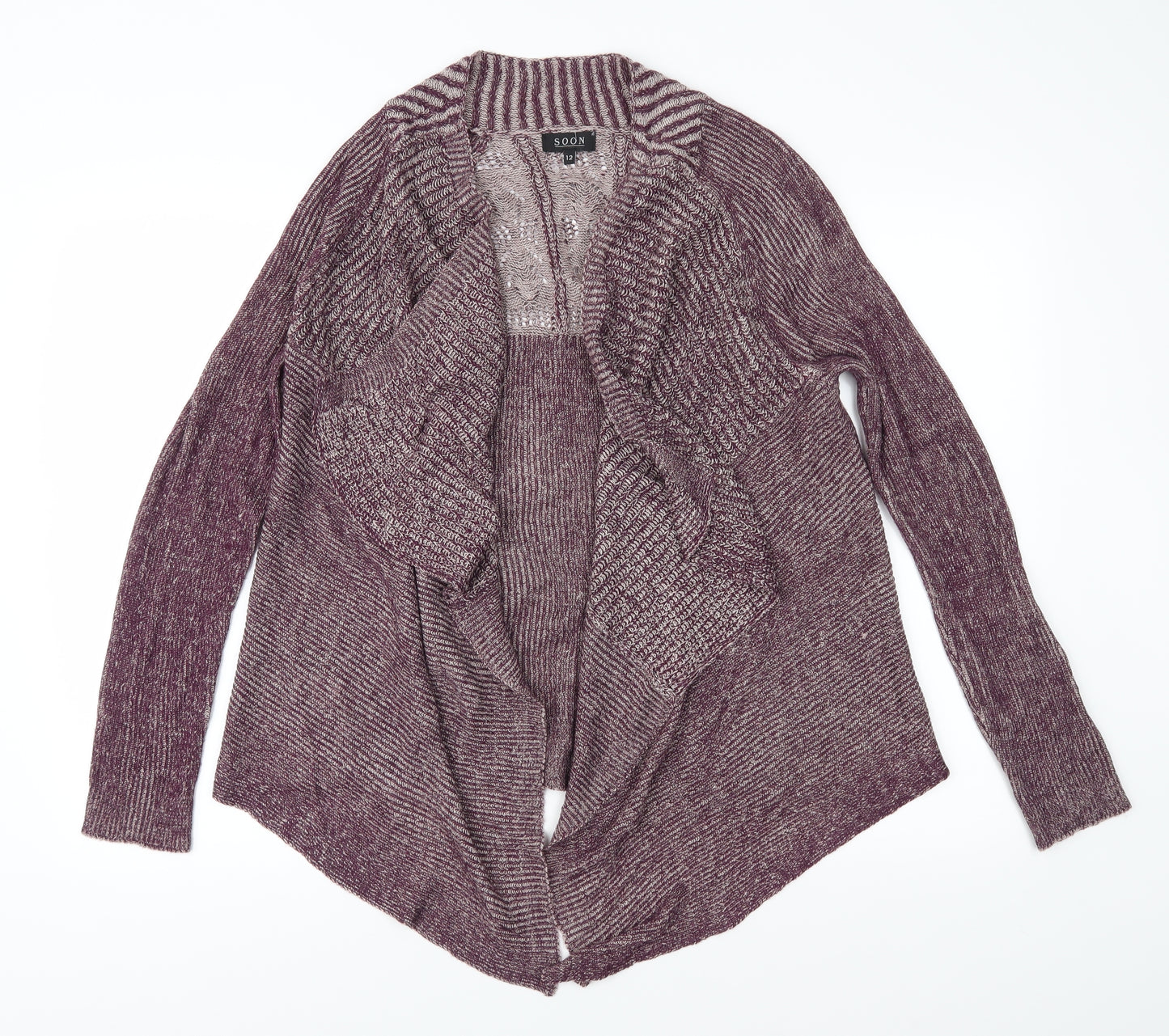 Soon Womens Purple  Knit Cardigan Jumper Size 12