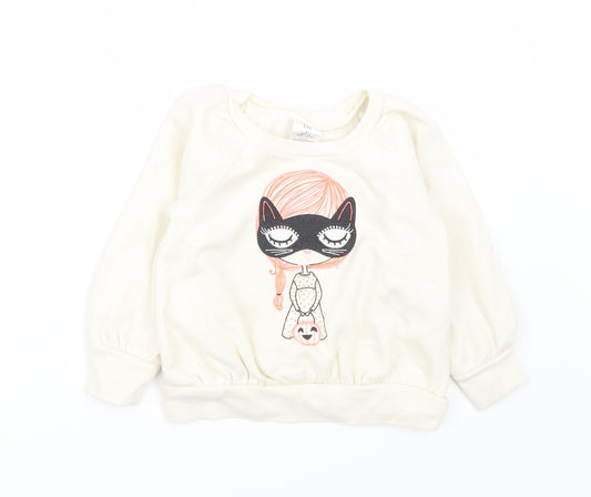 Gap Girls Ivory   Pullover Jumper Size 3 Years