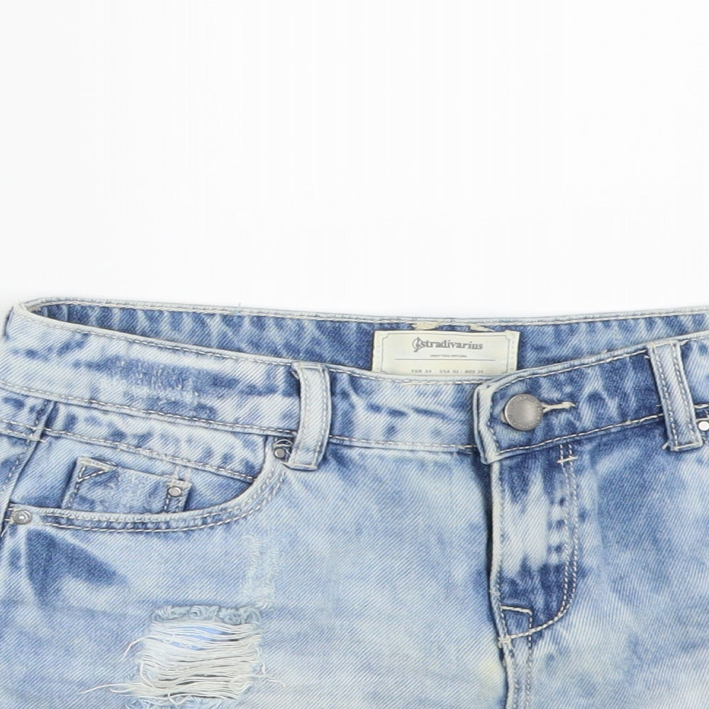 Stradivarius Womens Blue   Hot Pants Shorts Size 6