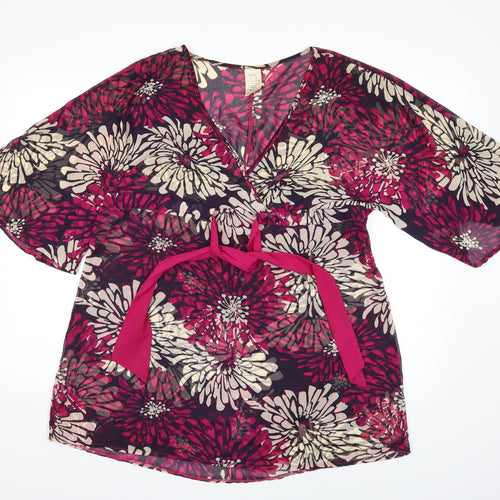 NEXT Womens Pink Floral  Basic Blouse Size 14