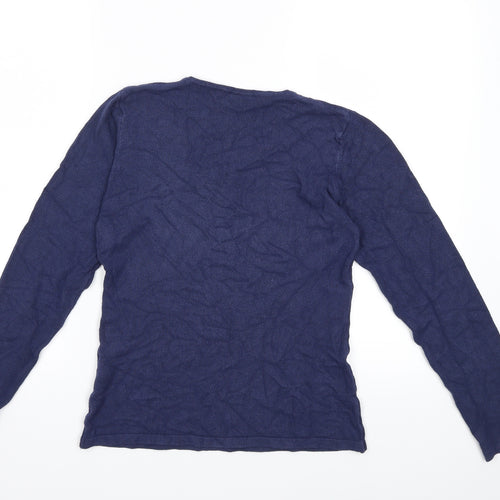 Yessica Womens Blue  Knit Pullover Jumper Size 10