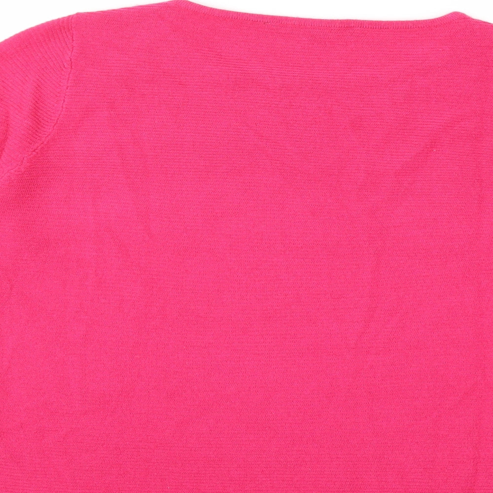 Love knitwear Womens Pink  Knit Pullover Jumper Size 12