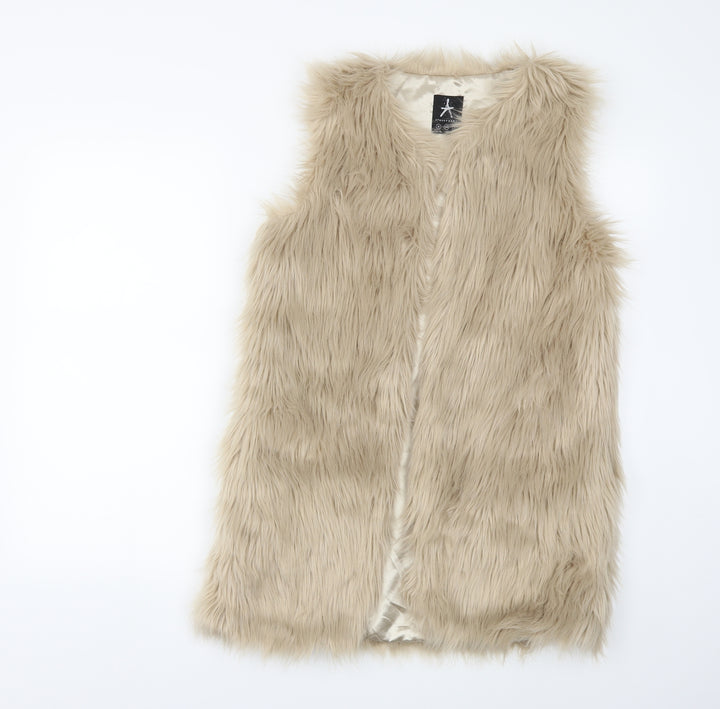 Atmosphere Womens Beige   Gilet Coat Size 6