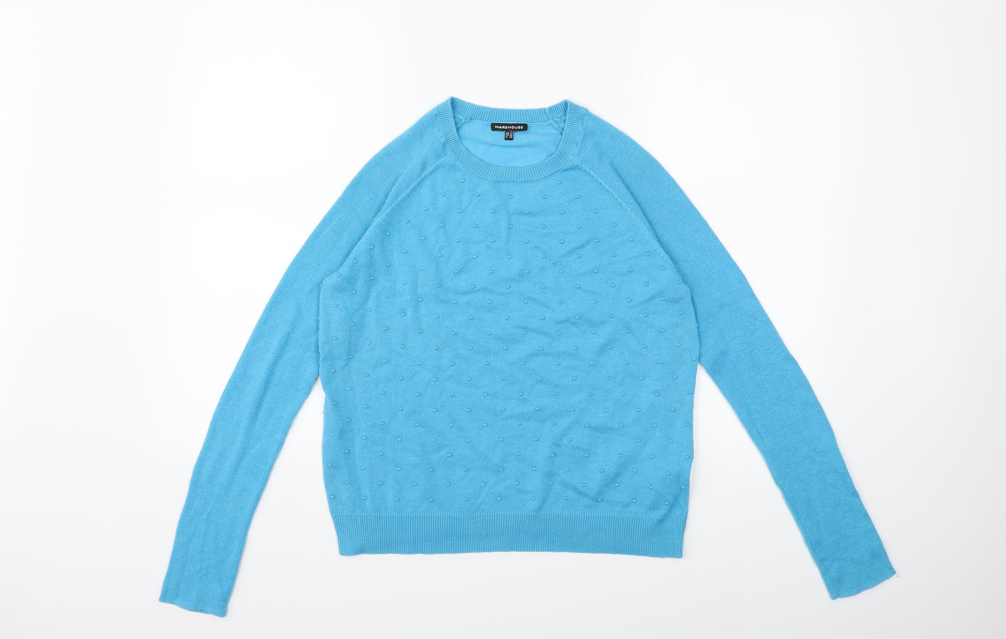 Warehouse Womens Blue  Knit Pullover Jumper Size 12