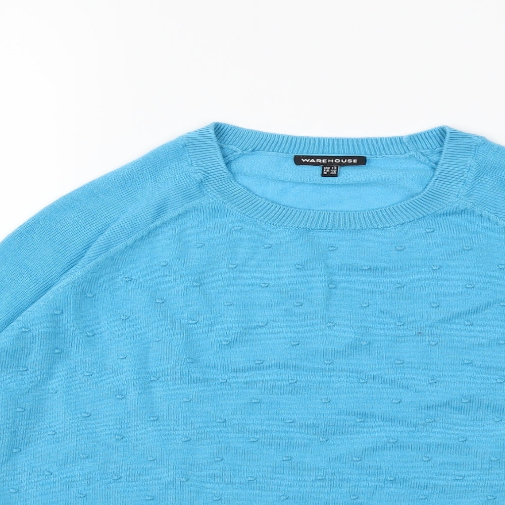 Warehouse Womens Blue  Knit Pullover Jumper Size 12